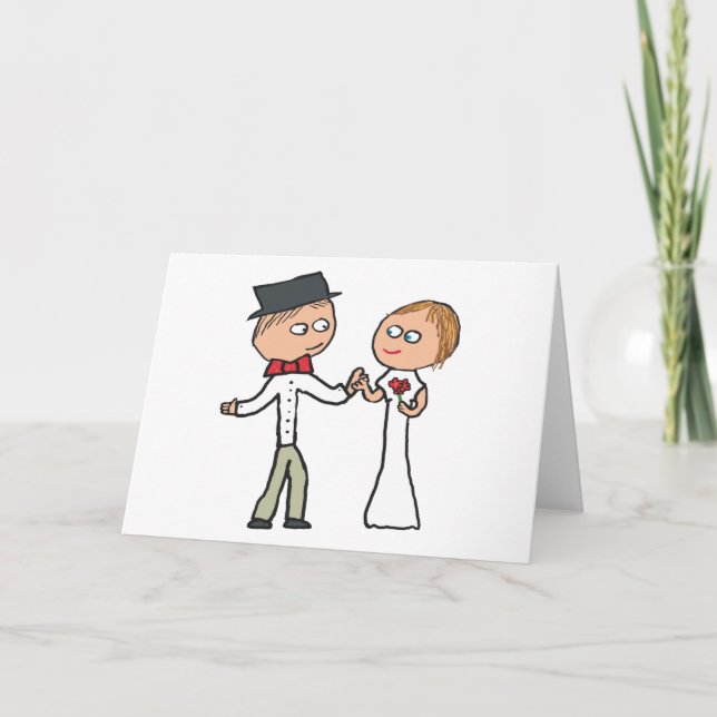 Bröllopsdag av groom kort (Framsida)