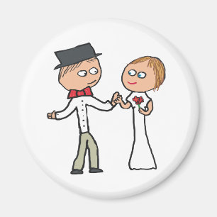 Bröllopsdag av groom magnet