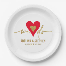 Bröllopsdag Elegant Enkelt hjärta Vi gör Guld-skri