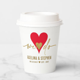 Bröllopsdag Elegant Enkelt hjärta Vi gör Guld-skri