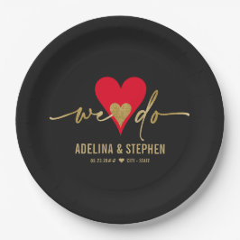 Bröllopsdag Elegant Enkelt hjärta Vi gör Guld-skri