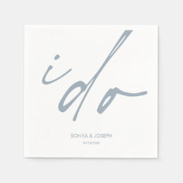 Bröllopsdag Elegant Script I Do Pappersservett