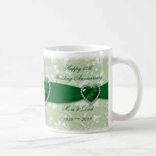 Bröllopsdag för damast 55th kaffemugg