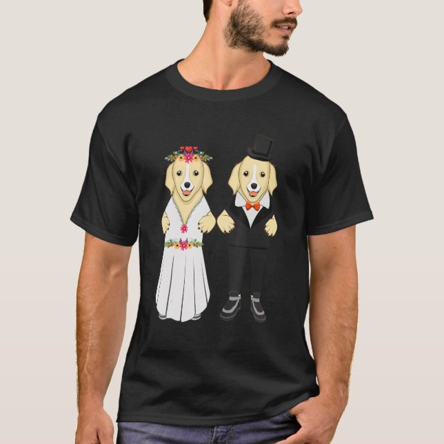 Bröllopsdag Gift Hund Djuruppfödning Hund T Shirt (Framsida)