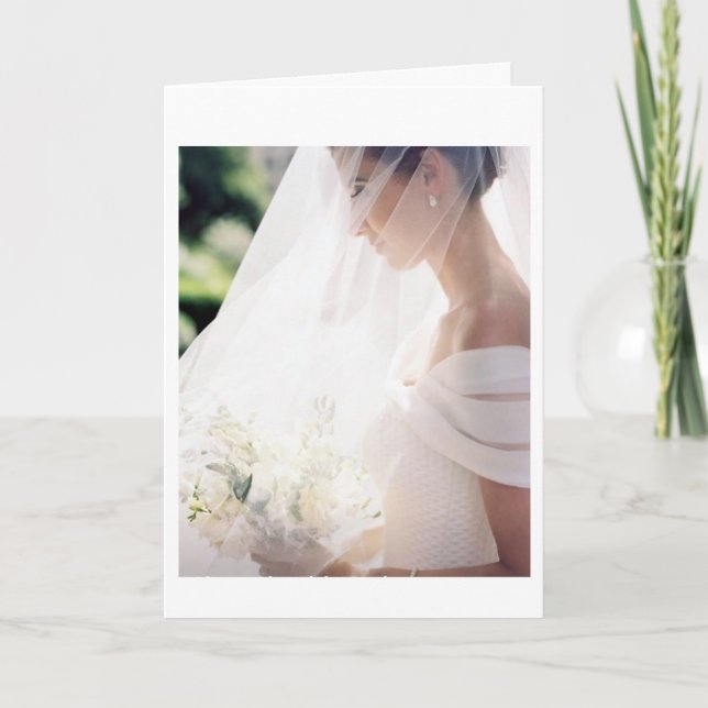 BRÖLLOPSDAG GRATTIS-BEAUTIFUL BRIDE KORT (Framsida)