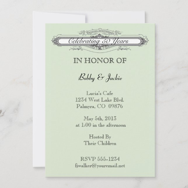 Bröllopsdag Inbjudningar (Framsida)