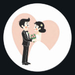 Bröllopsdag Kärlek Sticker Runt Klistermärke<br><div class="desc">Fira din speciella dag med den här vackra bröllop-klistermärket,  perfekt för att du har lagt till en liten bit romantik till en gåva eller till hälsning.</div>