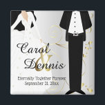 Bröllopsdag Keepsak för Bride & Groom Magnet<br><div class="desc">Bröllopsdagens favoritmagnet. En Bröllopsdag från redot Bride and Groom för att anpassa sig. Om det behövs kan du ta bort all text och börja om från början med egna alternativ för text, färg och teckensnitt med Zazzle-designområdet i verktyg. Obs! Alla mallområden behöver inte ändras. 📌 Om du behöver anpassa ytterligare...</div>