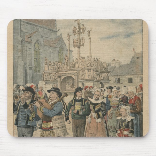 Bröllopsdag på Plougastel Brittany Musmatta (Framsidan)