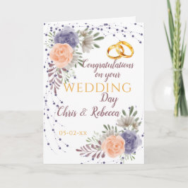 Bröllopsdag Peony Ro Lila Kort