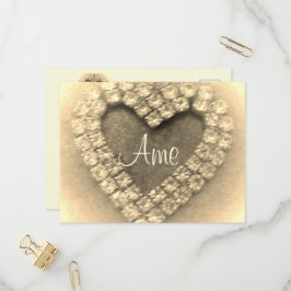 BRÖLLOPSDAG ROMANTISK INBJUDAN DESIGN  VYKORT