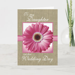 Bröllopsdag Rosa Gerbera Kort
