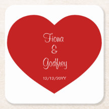 Bröllopsdag Underlägg Romantic Red Heart
