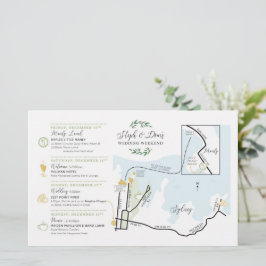 Bröllopsdag Välkommen Karta Card AUS - för STEPH