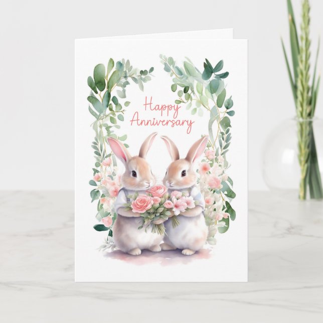 Bröllopsdagar med vattenfärgsblomma kort (Framsida)