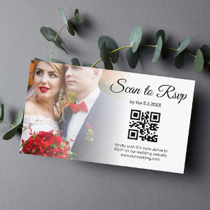 bröllopsdagen Fäst foto med minsta osa qr-kod Tilläggskort