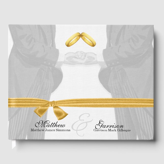 Bröllopsdagen vintage Grooms Gästböcker (Framsida)