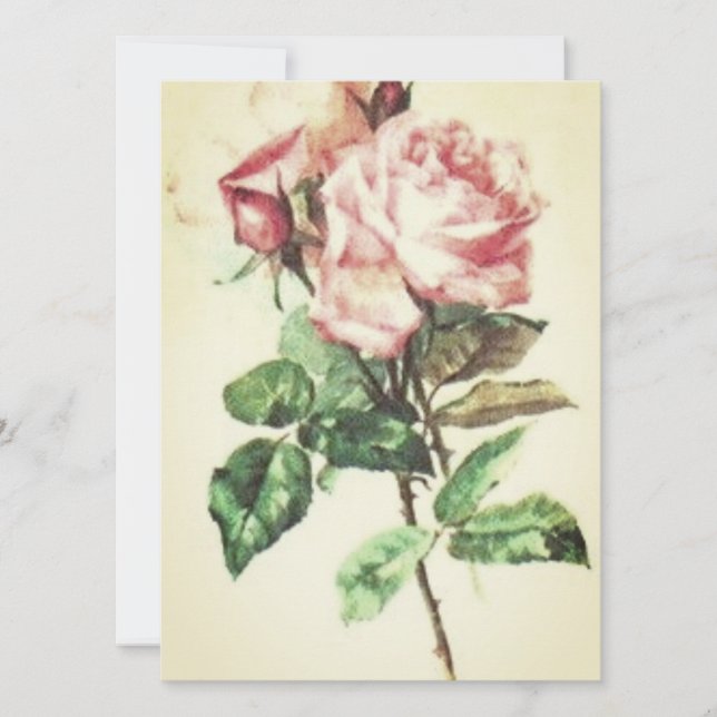 BRÖLLOPSDAGENS INBJUDANDE-platta kort (Framsida)