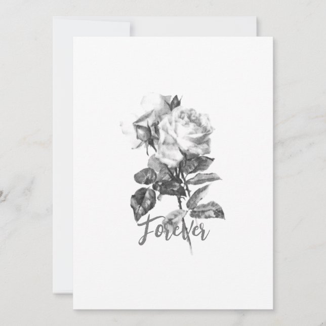 BRÖLLOPSDAGENS INBJUDANDE-platta kort (Framsida)