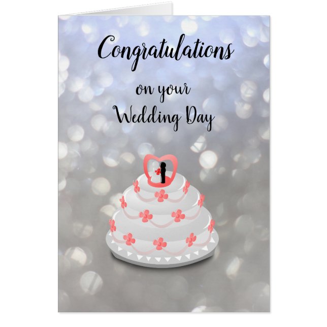 Bröllopsdagens utformning hälsningskort (Framsidan)