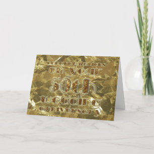 Bröllopsdagguld för grattis 50th kort