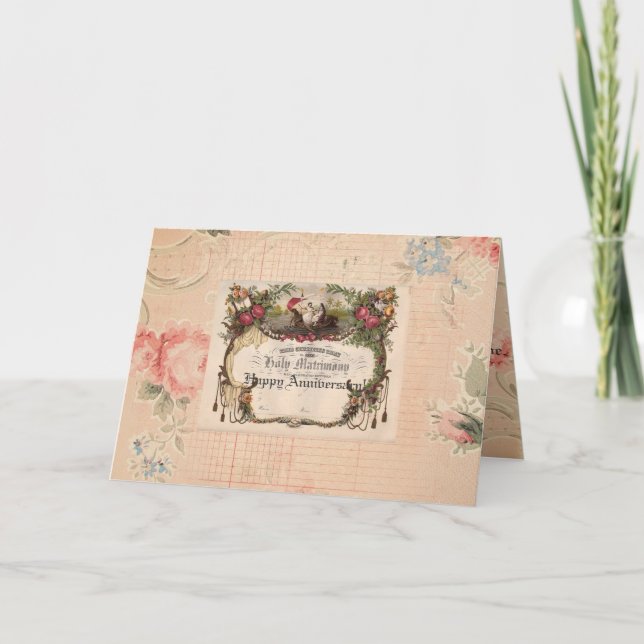 Bröllopsdaghälsningkort Kort (Framsida)