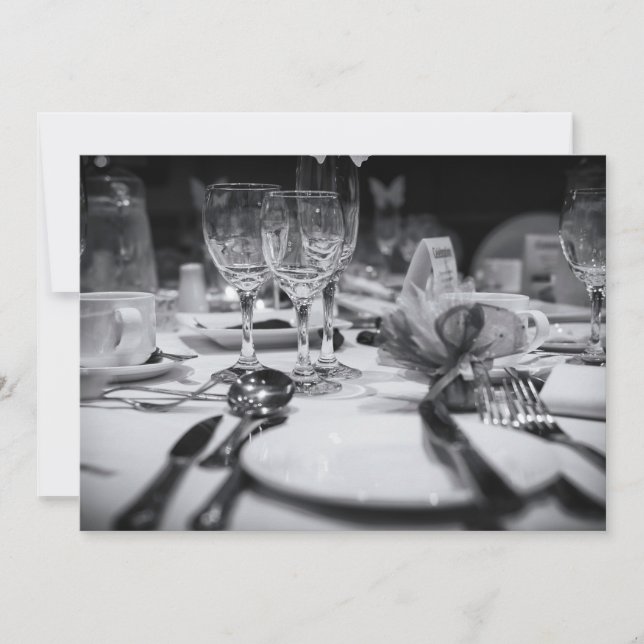 Bröllopsdagsbord Dekoration Inbjudningar (Framsida)