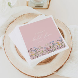 Bröllopsdagsfest för vildblommor Pappersservetter