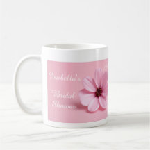 Bröllopsdagsmugg i rosa kosmosblommig design