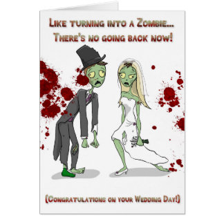 Bröllopsdagzombies Hälsningskort