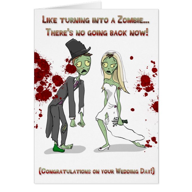 Bröllopsdagzombies Hälsningskort (Framsidan)