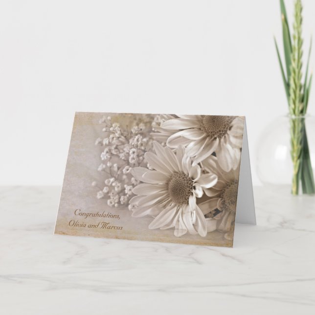Bröllopsdaisyknippe Kort (Framsida)