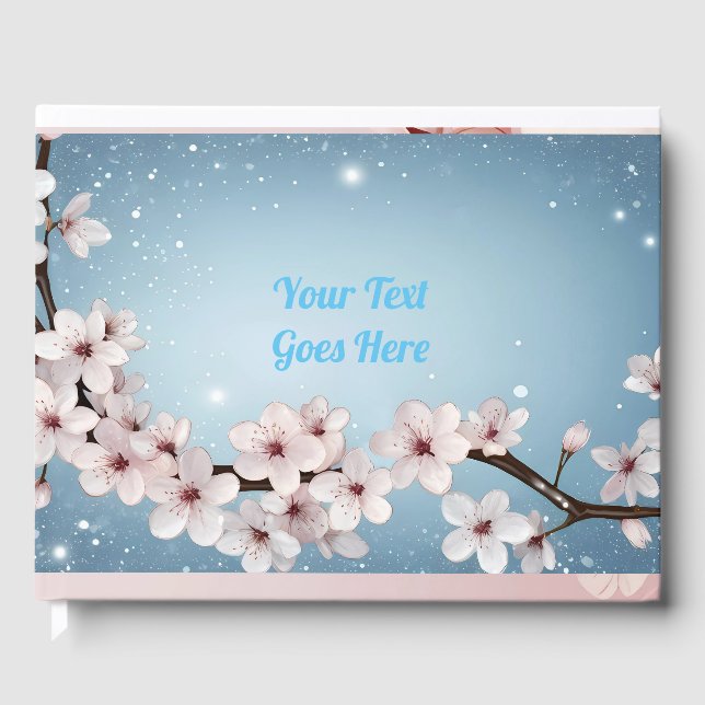 Bröllopsdesign för elegantens Blommigt Blommar-inb Gästböcker (Framsida)