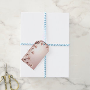 Bröllopsdesign för elegantens Blommigt Blommar-inb Presentetikett