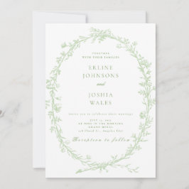Bröllopsdesign för elegantens Fransk Blommigt-inbj Inbjudningar