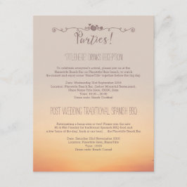 Bröllopsdetaljer för Beach Wedding Tilläggskort