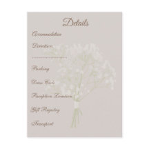 Bröllopsdetaljer för Blush Floral, Information för
