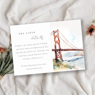 Bröllopsdetaljer för San Francisco Golden Gate Bri Tilläggskort