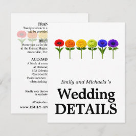 🌈 Bröllopsdetaljer HBTQ Frodas Tillsammans Tilläggskort