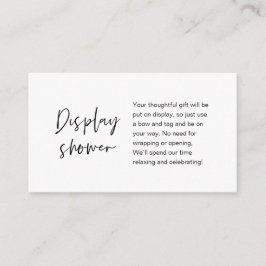 Bröllopsdisplay dusch, Modern Minimalism Tilläggskort