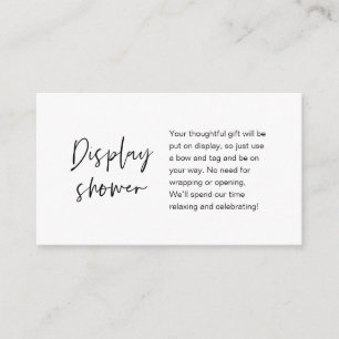 Bröllopsdisplay dusch, Modern Minimalism Tilläggskort
