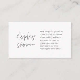 Bröllopsdisplay dusch, Modern minimalistisk mörk Tilläggskort