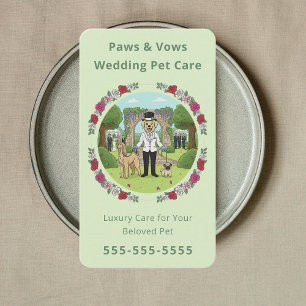 Bröllopsdjur Pet Services Bröllopsdjur Care Visitkort
