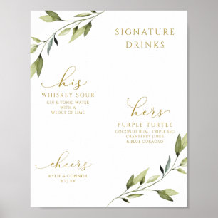 Bröllopsdrinkar Signaturdrinkar Cocktaildrycker Gr Poster