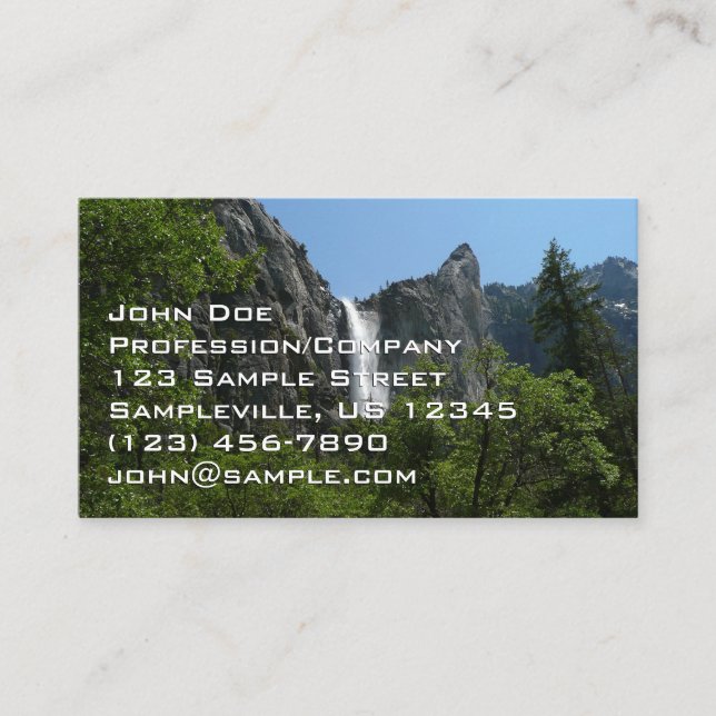 Bröllopsdunstfallen i Yosemite nationalpark Visitkort (Framsida)
