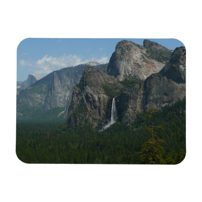 Bröllopsdunstfallen och Half Dome i Yosemite Magnet (Horisontell)