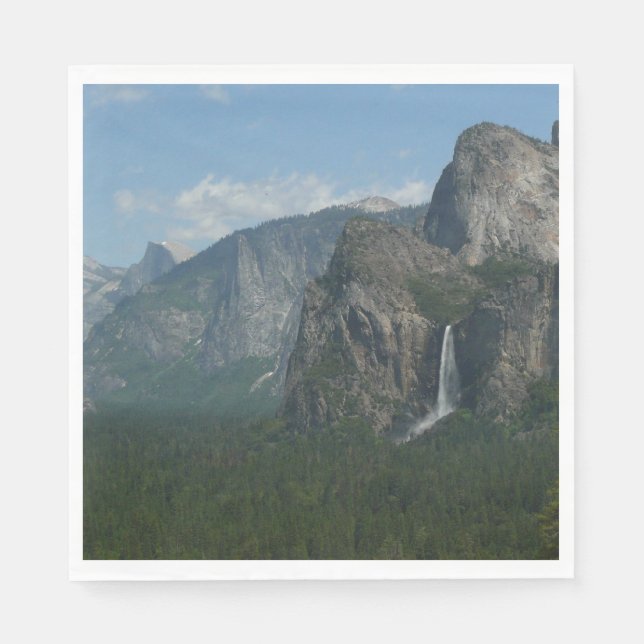Bröllopsdunstfallen och Half Dome i Yosemite Pappersservett (Framsidan)