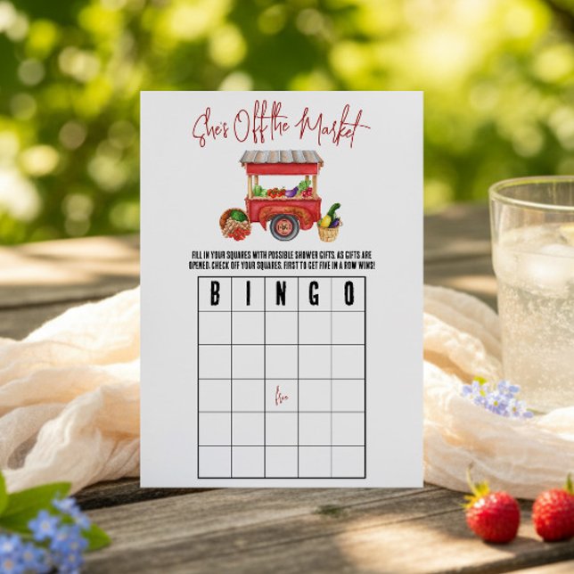 Bröllopsdusch BINGO-spel för 'Hon är inte längre p Inbjudningar (Skapare uppladdad)