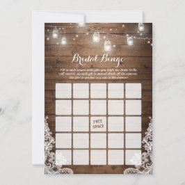 Bröllopsdusch Bingo Spel Rustika Ljus Slöja