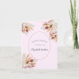 Bröllopsdusch BoHo Blommor Inbjudan